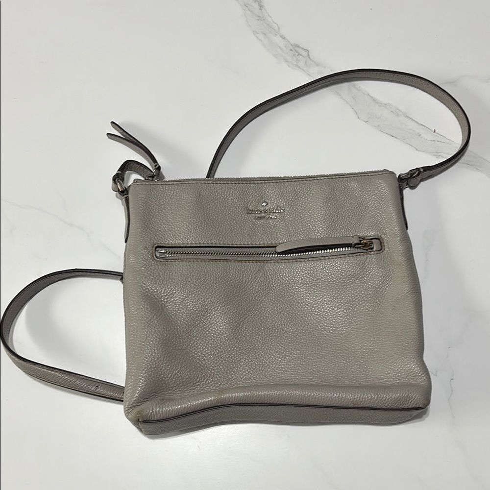 Kate Spade Gray Leather Crossbody Bag